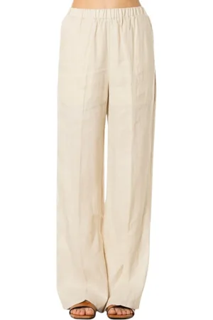 Isabelle Blanche Bukser, Dame, , S, Linned, Brede linnedbukser i Almoust Mauve