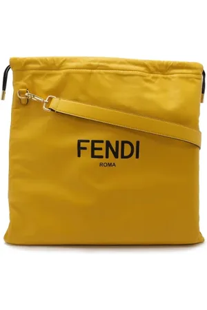 Fendi Pre-owned, Dame, Gul, ONE SIZE, Uld, Pre-owned Laeder skuldertasker