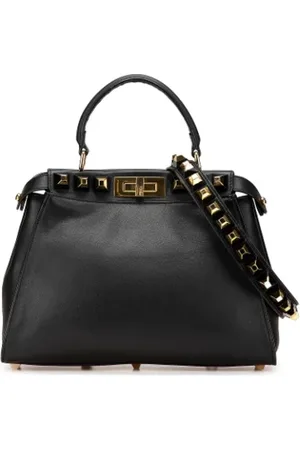 Fendi Pre-owned, Dame, Sort, ONE SIZE, Uld, Pre-owned Laeder fendi-tasker