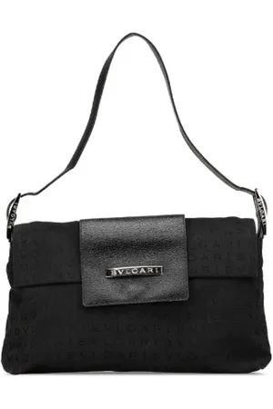 Bvlgari Pre-owned, Dame, Sort, ONE SIZE, Uld, Pre-owned Canvas skuldertasker
