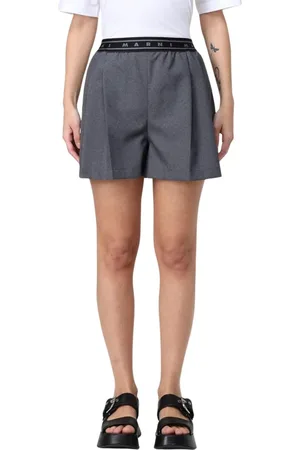 Marni Shorts, Dame, Grå, XS, Uld, Grå Plisserede Shorts