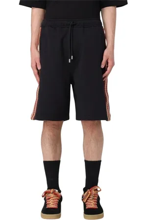 Lanvin Shorts, Herre, Sort, S, Bomuld, Sorte Shorts med Striber