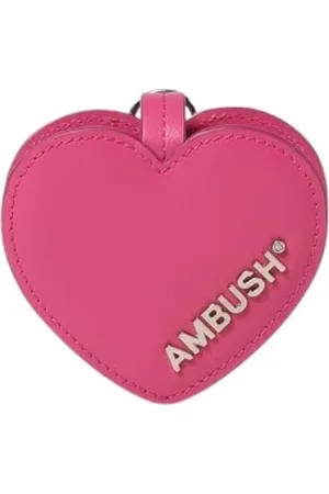 AMBUSH Tilbehør, unisex, Lilla, ONE SIZE, Læder, Hjerteformet Læder Nøglering