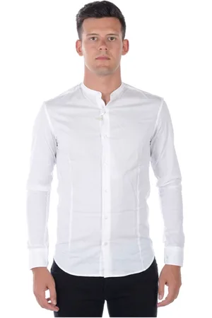 D.A. Daniele Alessandrini Skjorte, Herre, Hvid, 4XL, Bomuld, Slim Fit Koreansk Stil Skjorte