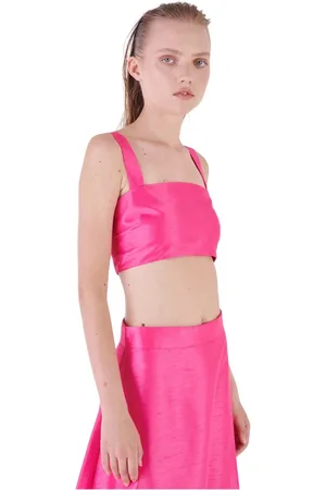 Silvian Heach Top, Dame, Lyserød, S, Uld, Kort Stof Crop Top