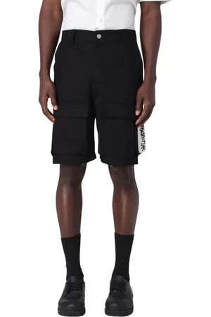 DISCLAIMER Shorts, Herre, Sort, S, Uld, Stilfulde Cargo Shorts med Sidedetalje