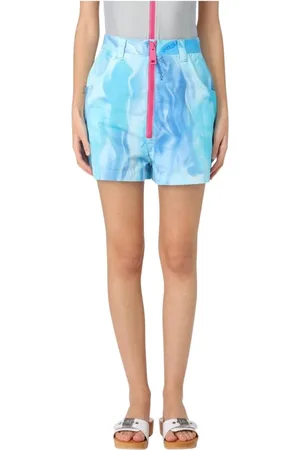 Khrisjoy Shorts, Dame, Blå, S, Gnavet Blå TieDye Print Shorts