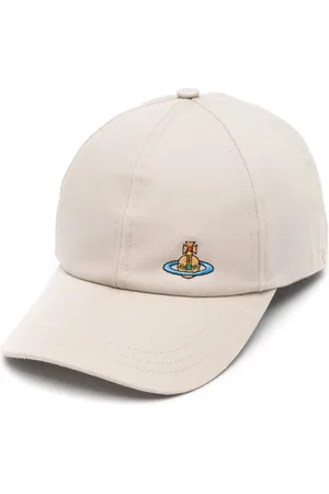 Vivienne Westwood Tilbehør, unisex, , S/M, Bomuld, Baseball Orb Sand Broderet Hat