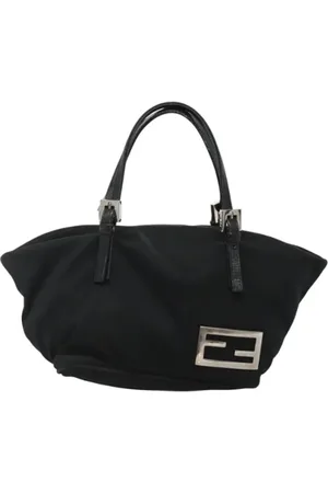 Fendi Pre-owned, Dame, Sort, ONE SIZE, Nylon, Pre-owned nylon hndtasker