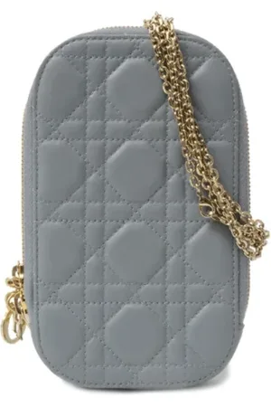 Dior Pre-owned, Dame, Blå, ONE SIZE, Uld, Pre-owned Laeder dior-tasker