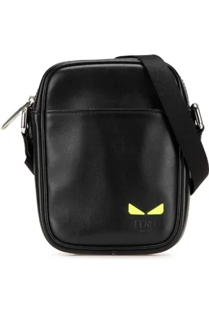 Fendi Pre-owned, Dame, Sort, ONE SIZE, Uld, Pre-owned Laeder crossbody-tasker