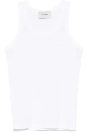 COPERNI Top, Dame, Hvid, M, Bomuld, Hvid Letvægts Logo Tank Top