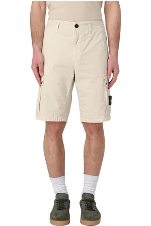 Stone Island Shorts, Herre, , W36, Bomuld, MultiPocket Cargo Shorts Olive Design