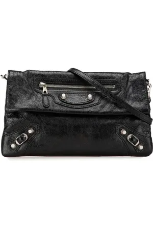 Balenciaga Pre-owned, Dame, Sort, ONE SIZE, Uld, Pre-owned Laeder clutches