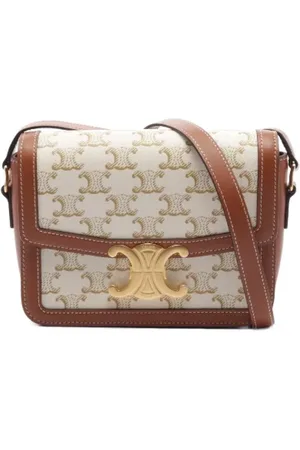 Céline Pre-owned, Dame, Hvid, ONE SIZE, Uld, Pre-owned Canvas celine-tasker
