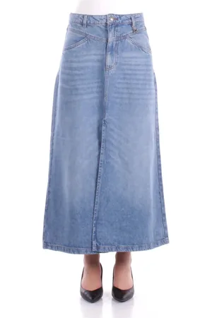 John Richmond Nederdel, Dame, Blå, W28, Denim, Denim Nederdel Logo Frontlommer