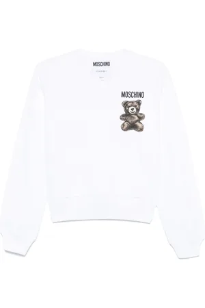 Moschino Sweathshirts & Hoodies, Dame, Hvid, XS, Bomuld, Afslappet Bomuld T-Shirt