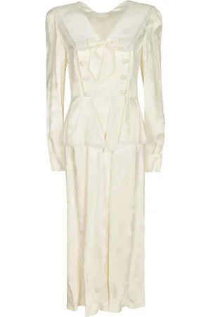 Alessandra Rich Kjole, Dame, Hvid, M, Hvide Elegante Kjoler