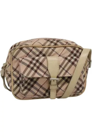 Burberry Pre-owned, Dame, Lyserød, ONE SIZE, Uld, Pre-owned nylon skuldertasker