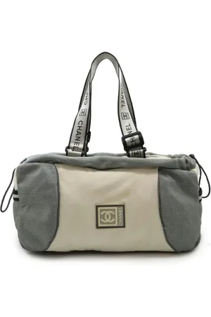 CHANEL Pre-owned, unisex, Grå, ONE SIZE, Tyl, Pre-owned Canvas rejsetasker