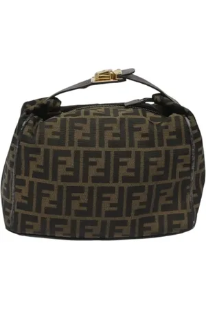 Fendi Pre-owned, Dame, Brun, ONE SIZE, Uld, Pre-owned Canvas fendi-tasker