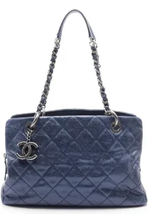 CHANEL Pre-owned, Dame, Blå, ONE SIZE, Uld, Pre-owned Laeder chanel-tasker