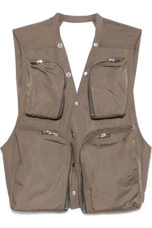 Rick Owens Jakke, Herre, Brun, M, Herre Cargo Vest Jakke