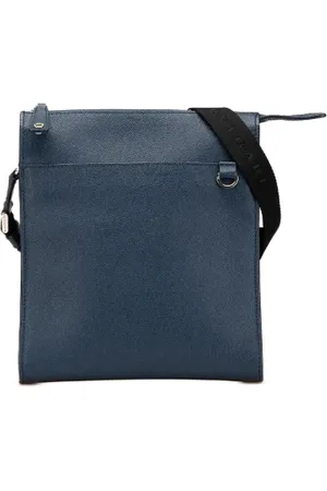 Bvlgari Pre-owned, Dame, Blå, ONE SIZE, Uld, Pre-owned Laeder crossbody-tasker
