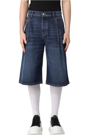 Alexander McQueen Shorts, Herre, Blå, XL, Denim, Klassiske Denim Afslappede Fit Shorts