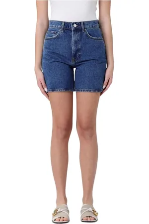 ANINE BING Shorts, Dame, Blå, W26, Uld, Blå Denim Shorts Stilfuld Komfort Mode