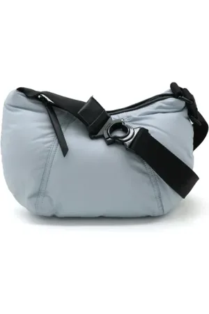 Moncler Pre-owned, Dame, Blå, ONE SIZE, Uld, Pre-owned Laeder skuldertasker