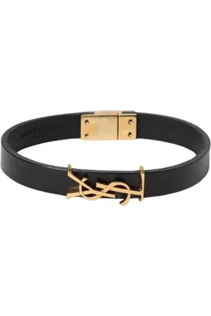 Saint Laurent Tilbehør, Dame, Sort, XL, Læder, Læderarmbånd Magnetisk Lås Smykker