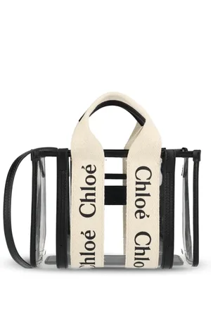 Chloé Taske, Dame, Hvid, ONE SIZE, Uld, Hvid Gummi og Kalveskind Tote Taske