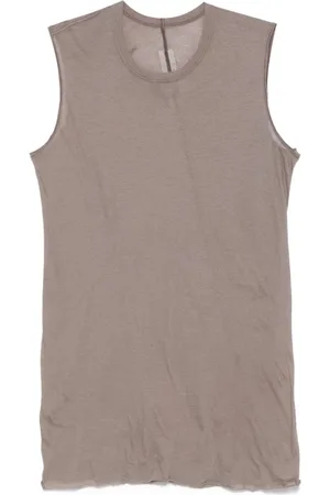 Rick Owens Top, Herre, Brun, L, Bomuld, Basis Støv Tank Top