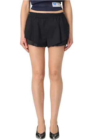 Alexander Wang Shorts, Dame, Sort, S, Uld, Sort Lagdelt Afslappet Shorts