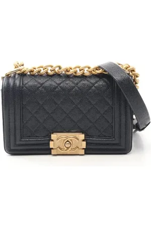 CHANEL Pre-owned, Dame, Blå, ONE SIZE, Uld, Pre-owned Laeder crossbody-tasker