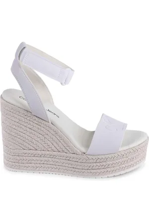 Calvin Klein Sko, Dame, , 41 EU, Læder, Wedge Espadrille Sandaler