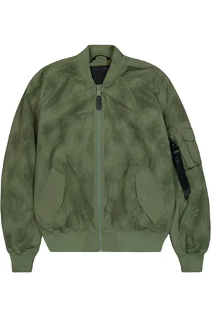 Alpha Industries Jakke, Herre, Grøn, M, Uld, Sage Laser Cut Bomber Jakke