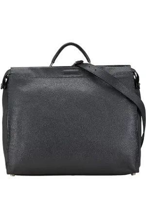 Fendi Pre-owned, Dame, Sort, ONE SIZE, Uld, Pre-owned Laeder fendi-tasker