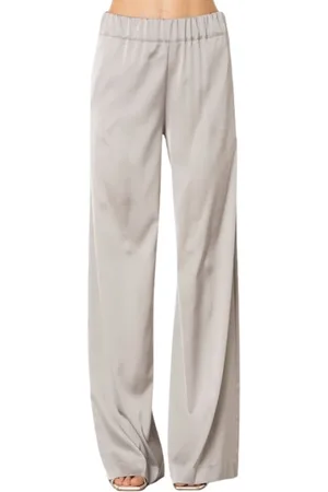 D.EXTERIOR Bukser, Dame, Grå, M, Polyester, Bredbenede bukser - Stål farve