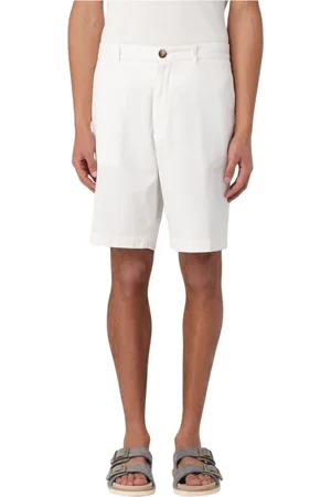 Brunello Cucinelli Shorts, Herre, Hvid, S, Bomuld, Klassiske Sorte Afslappede Shorts