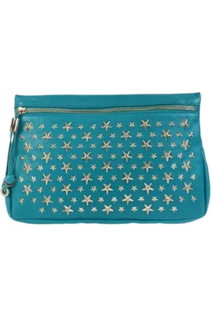 Jimmy Choo Pre-owned, Dame, Grøn, ONE SIZE, Tyl, Pre-owned Laeder clutches