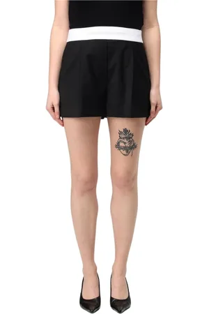 Alexander Wang Shorts, Dame, Sort, XS, Uld, Sorte Shorts med Elastik Talje