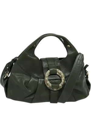 Bvlgari Pre-owned, Dame, Grøn, ONE SIZE, Uld, Pre-owned Laeder hndtasker