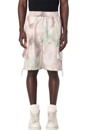 DISCLAIMER Shorts, Herre, Flerfarvet, L, Nylon, Cargo Shorts med Abstrakt Print