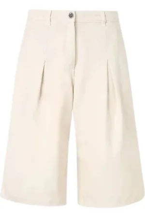 Pinko Shorts, Dame, , XS, Bomuld, Canvas Bermuda Bukser med Lommer
