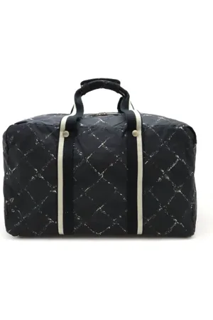 CHANEL Pre-owned, unisex, Sort, ONE SIZE, Tyl, Pre-owned Canvas rejsetasker
