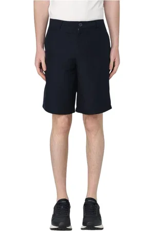 Armani Exchange Shorts, Herre, Blå, W33, Uld, Stilfulde Navy Tailored Shorts med Lommer