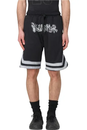 DISCLAIMER Shorts, Herre, Sort, S, Graffiti Print Casual Herre Shorts