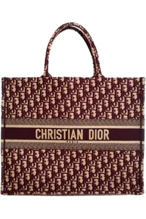 Dior Pre-owned, Dame, Rød, ONE SIZE, Tyl, Pre-owned Canvas totes